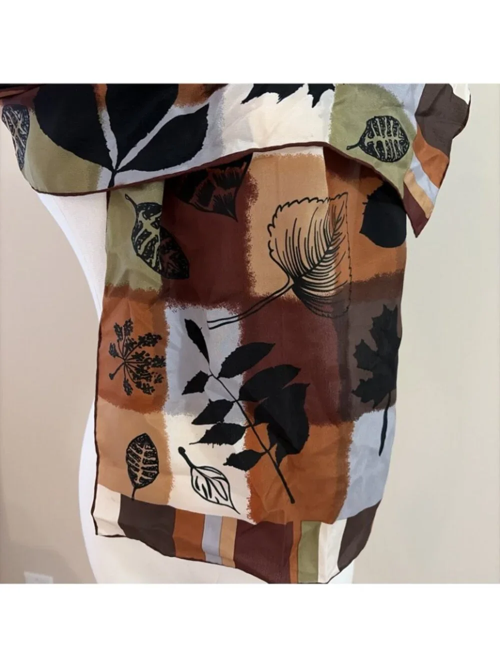 Vintage Halston Silk Scarf  13 X59